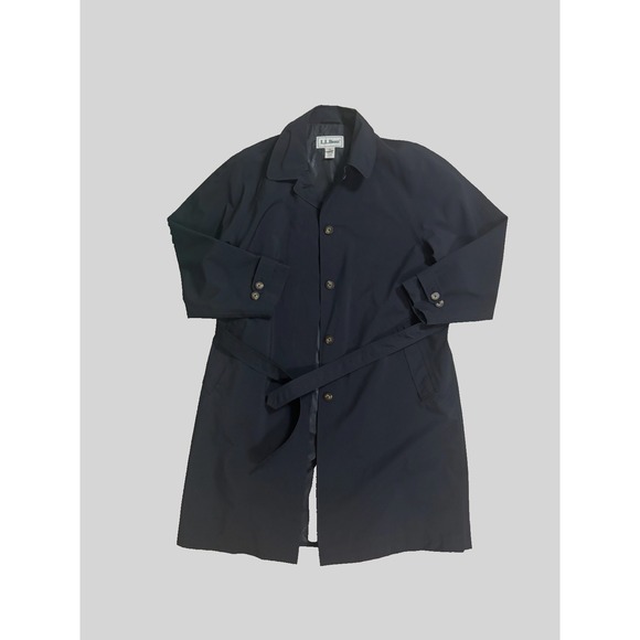 L.L. Bean Jackets & Blazers - Vintage LL Bean Long Trench Coat Women's L Gore-Tex Raincoat Black